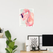 Pastel Flamingo Poster (Thuiskantoor)