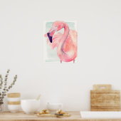 Pastel Flamingo Poster (Keuken)