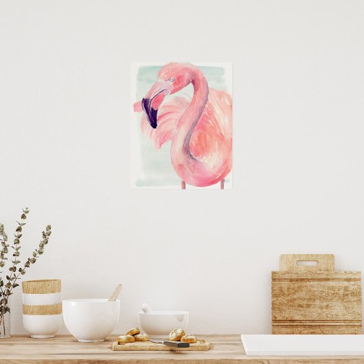 Pastel Flamingo Poster (Keuken)