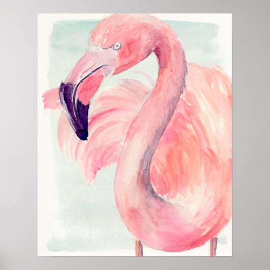 Pastel Flamingo Poster (Voorkant)