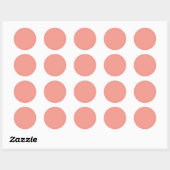 Pastel Flamingo Roze Kleur Ronde Sticker (Vel)