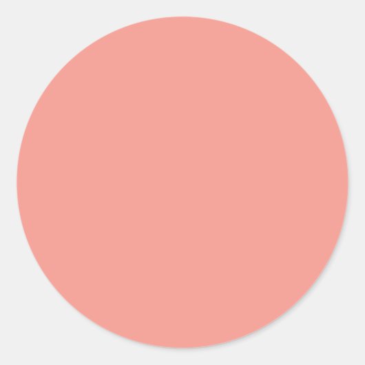 Pastel Flamingo Roze Kleur Ronde Sticker (Voorkant)