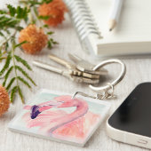 Pastel Flamingo Sleutelhanger (Voorkant Rechts)
