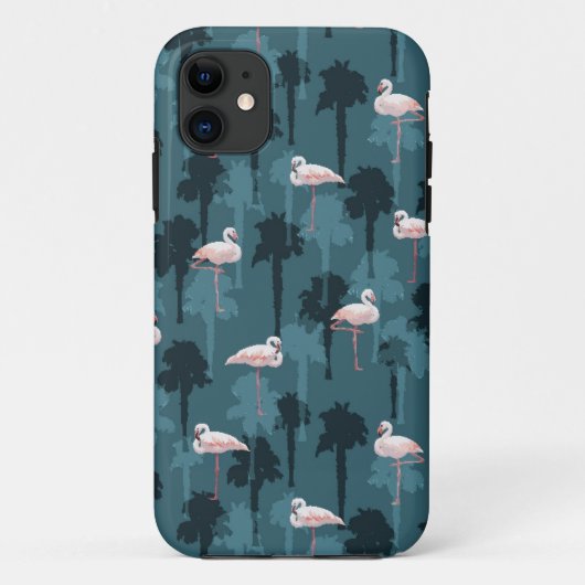 Pastel Flamingo's Op Teal Case-Mate iPhone Case (Achterkant)