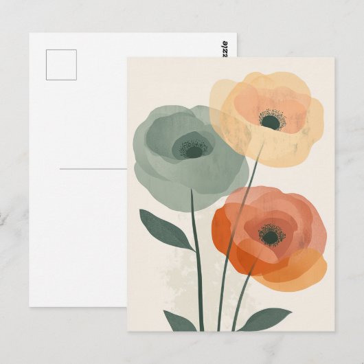 Pastel Flora in Stilte #096 Briefkaart (Voorkant / Achterkant)