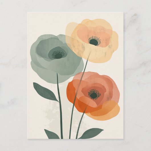 Pastel Flora in Stilte #096 Briefkaart (Voorkant)