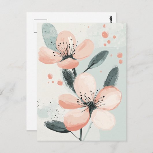 Pastel Flora in Stilte #097 Briefkaart (Voorkant / Achterkant)