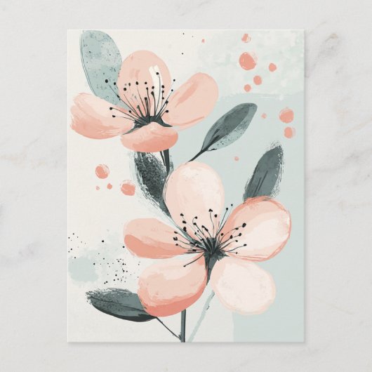 Pastel Flora in Stilte #097 Briefkaart (Voorkant)