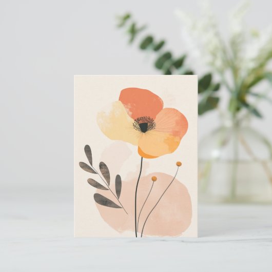 Pastel Flora in Stilte #099 Briefkaart (Staand voorkant)