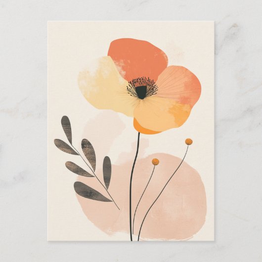 Pastel Flora in Stilte #099 Briefkaart (Voorkant)