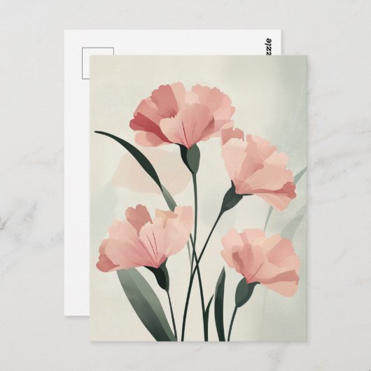 Pastel Flora in Stilte #103 Briefkaart (Voorkant / Achterkant)