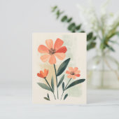 Pastel Flora in Stilte #105 Briefkaart (Staand voorkant)