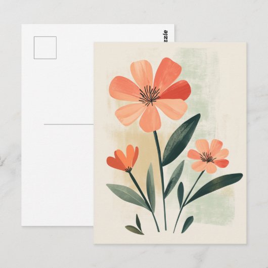 Pastel Flora in Stilte #105 Briefkaart (Voorkant / Achterkant)