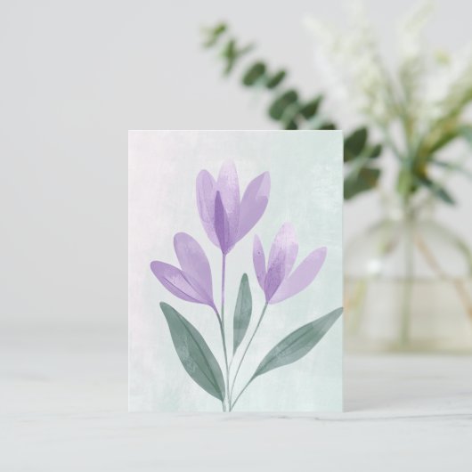 Pastel Flora in Stilte #107 Briefkaart (Staand voorkant)