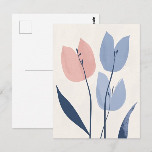 Pastel Flora in Stilte #108 Briefkaart (Voorkant / Achterkant)