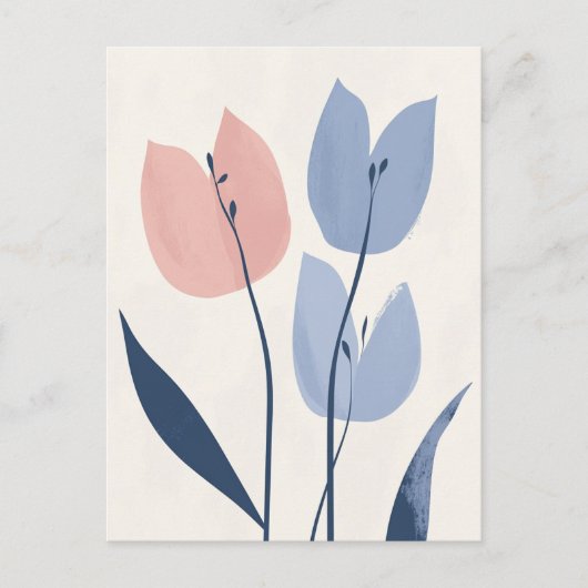 Pastel Flora in Stilte #108 Briefkaart (Voorkant)