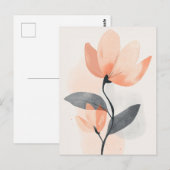 Pastel Flora in Stilte #111 Briefkaart (Voorkant / Achterkant)