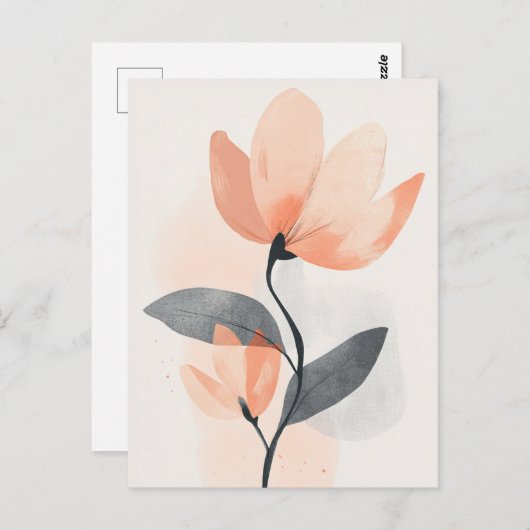 Pastel Flora in Stilte #111 Briefkaart (Voorkant / Achterkant)