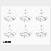 Pastel Floral Afstuderen Sticker (Vel)