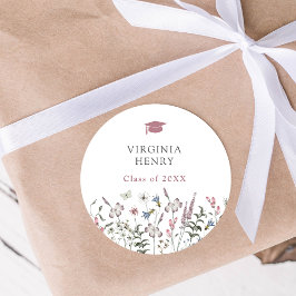 Pastel Floral Afstuderen Sticker