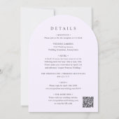 Pastel Floral Arch all in one  Wedding Invitation Kaart (Achterkant)