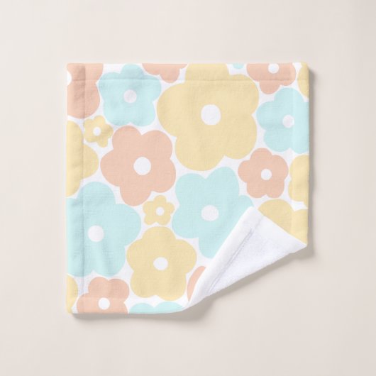 Pastel Floral Bad Handdoek (Wasdoekje)