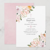 Pastel Floral Baptisme Kaart (Voorkant / Achterkant)