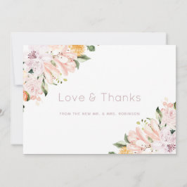 Pastel Floral Bedankkaart