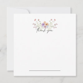Pastel Floral Bedankt Notecard