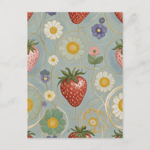 Pastel Floral & Berry Delight Briefkaart