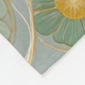 Pastel Floral & Berry Delight Fleece Deken (Hoek)