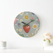 Pastel Floral & Berry Delight Grote Klok (Huis)