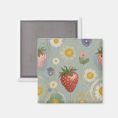 Pastel Floral & Berry Delight Magneet (Voorkant / Achterkant)