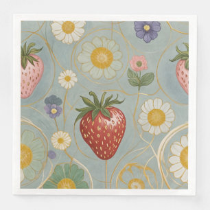 Pastel Floral & Berry Delight Servet
