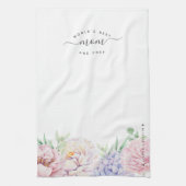 Pastel Floral | Beste mama en Chef ter wereld Theedoek (Verticaal)