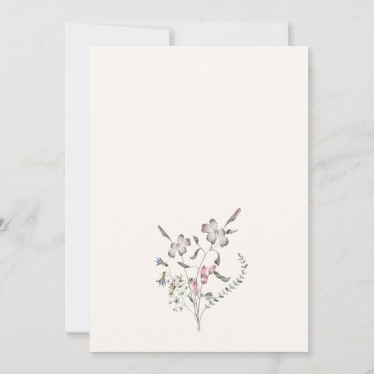 Pastel Floral Birthday Party Invitation Kaart (Achterkant)