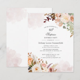 Pastel Floral Bloom Botanical 60th Birthday Party