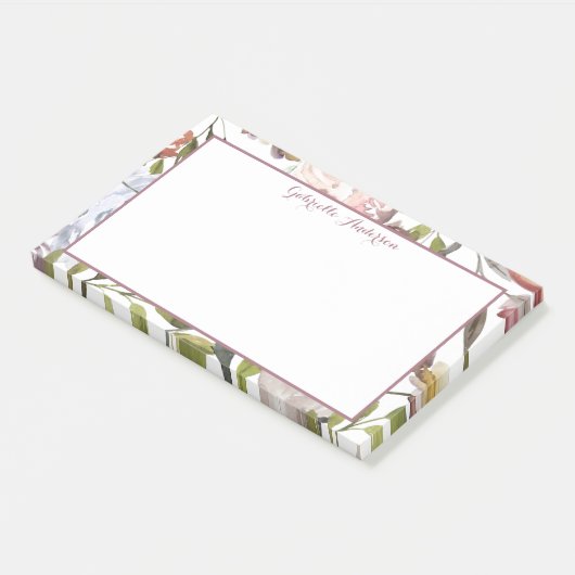 Pastel Floral Botanical Post-it® Notes (Schuin)
