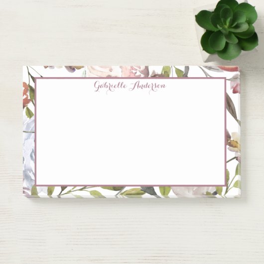 Pastel Floral Botanical Post-it® Notes (Kantoor)