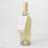 Pastel Floral Bouquet Flessenhanger (Schuin)