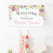 Pastel Floral Bouquet Vrijgezellenfeest Spandoek (Insitu)