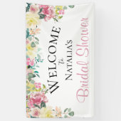 Pastel Floral Bouquet Vrijgezellenfeest Spandoek (Verticaal)
