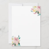 Pastel Floral Bouquet Weddenschap Kaart (Achterkant)