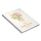 Pastel Floral Bridal Shower bouquet wedding  Notitieboek (Rechterzijde)