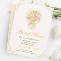 Pastel Floral Bridal Shower Invite – Japanese 