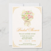 Pastel Floral Bridal Shower Invite – Japanese  Kaart (Voorkant)