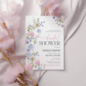 Pastel Floral Bridal Shower Kaart