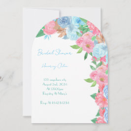 PASTEL FLORAL BRIDAL SHOWER SPRING SUMMER KAART