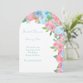 PASTEL FLORAL BRIDAL SHOWER SPRING SUMMER KAART (Staand voorkant)