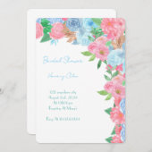 PASTEL FLORAL BRIDAL SHOWER SPRING SUMMER KAART (Voorkant / Achterkant)